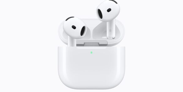 Apple AirPods 5 with charging case, featuring the new open-ear design